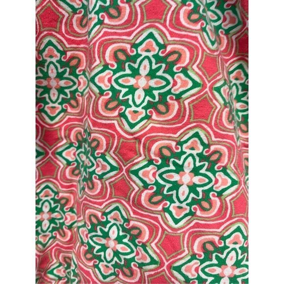 Crown & Ivy Pink & Green Preppy Jersey Knit Tie Waist Skort sz 2X - Picture 2 of 8